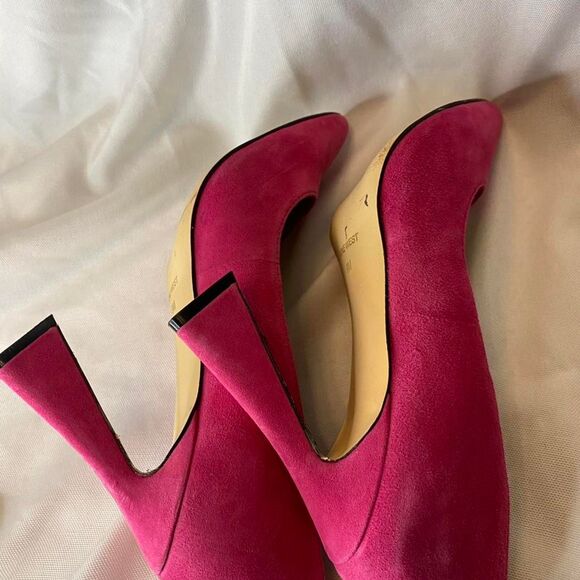 Nine-west Pink Suede Heels - Picture 4 of 5